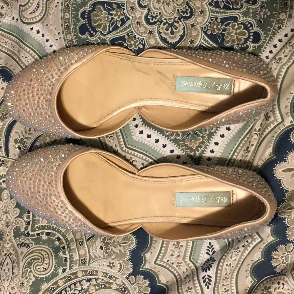 Betsy Johnson jeweled flats - size 10